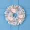 14" Roses & Thistle Artificial Spring Wooden Floral Wreath
